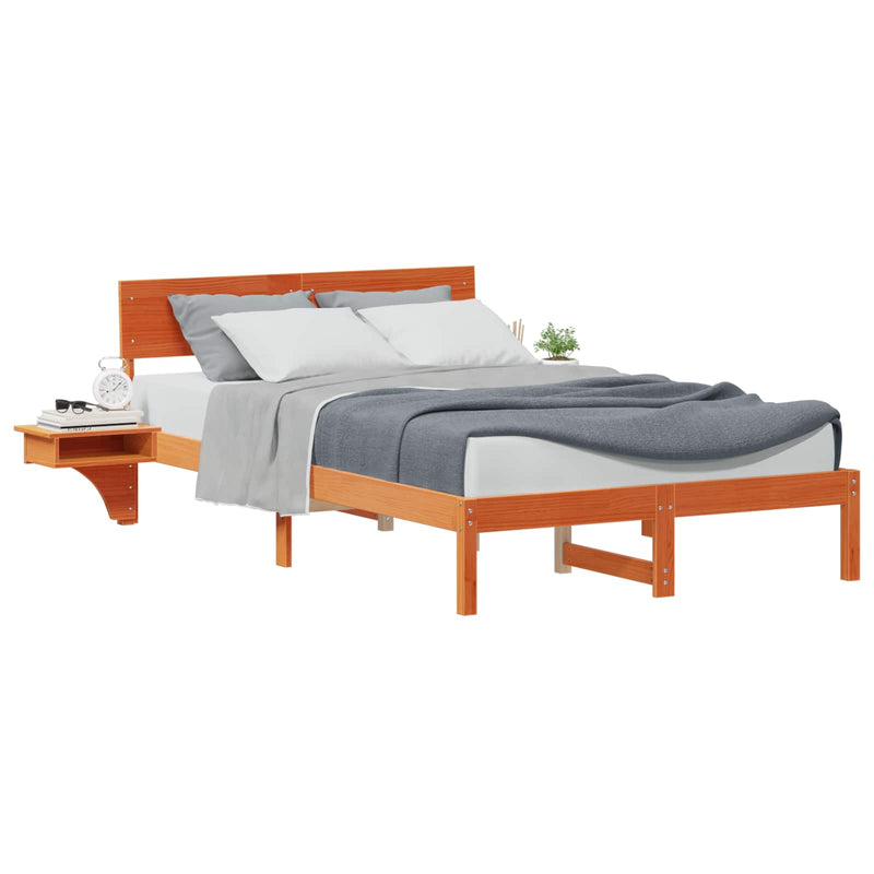 Cadru de pat Maroniu cerat 120 x 190 cm Lemn de pin masiv