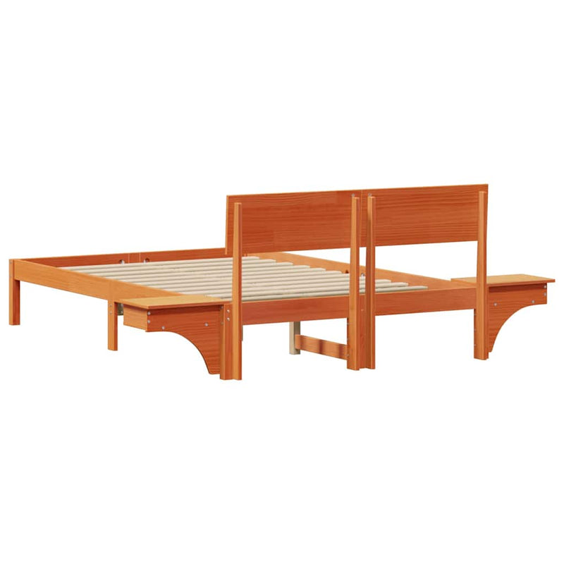 Cadru de pat Maroniu cerat 120 x 190 cm Lemn de pin masiv
