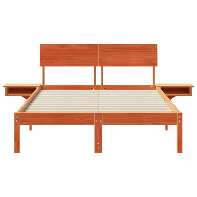 Cadru de pat Maroniu cerat 120 x 190 cm Lemn de pin masiv