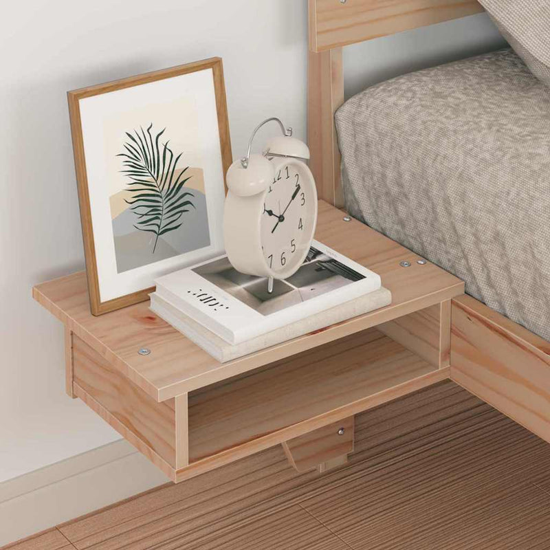 Cadru de pat cu headboard Maro 75 x 190 cm Lemn de pin masiv