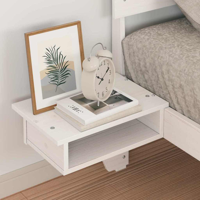 Cadru de pat cu headboard Alb 75 x 190 cm Lemn de pin masiv