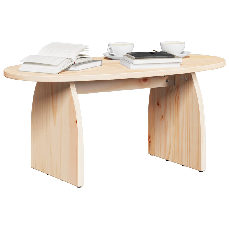 Masă de cafea Maro 80 x 40 x 35 cm Lemn de pin masiv