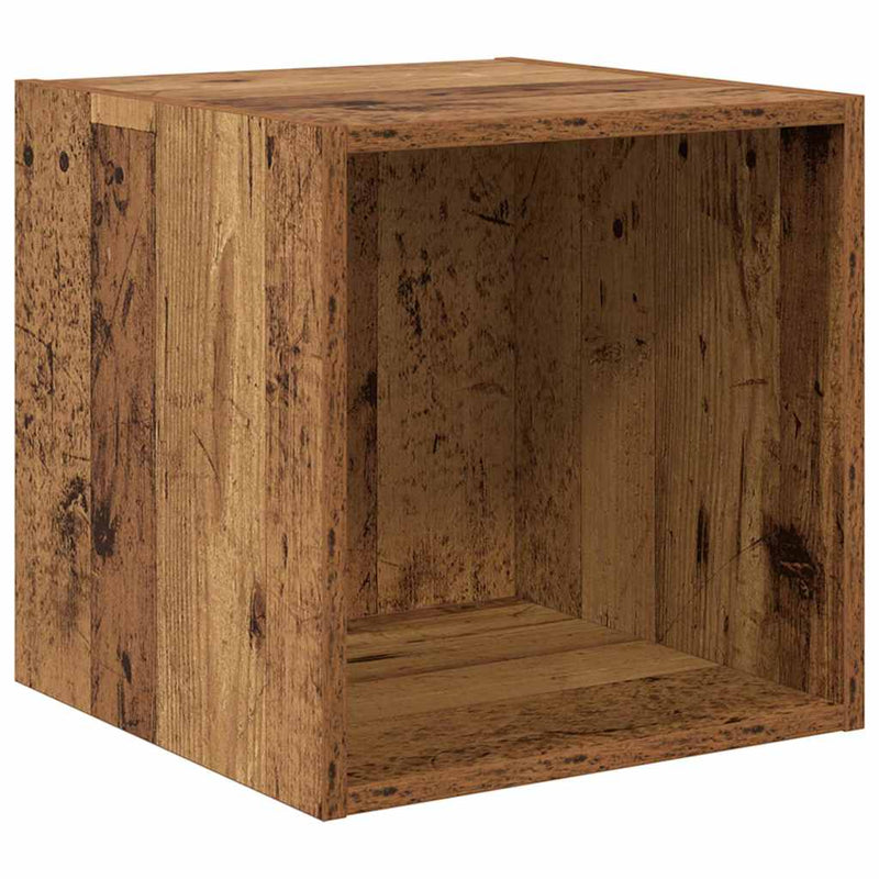 Dulap de perete 2 buc. Lemn vechi 37 x 37 x 37 cm