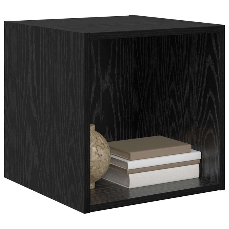 Dulap de perete 2 buc. Stejar Negru 37 x 37 x 37 cm
