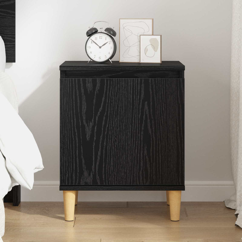 Dulap de noapte Stejar Negru 40 x 30 x 50 cm Lemn prelucrat