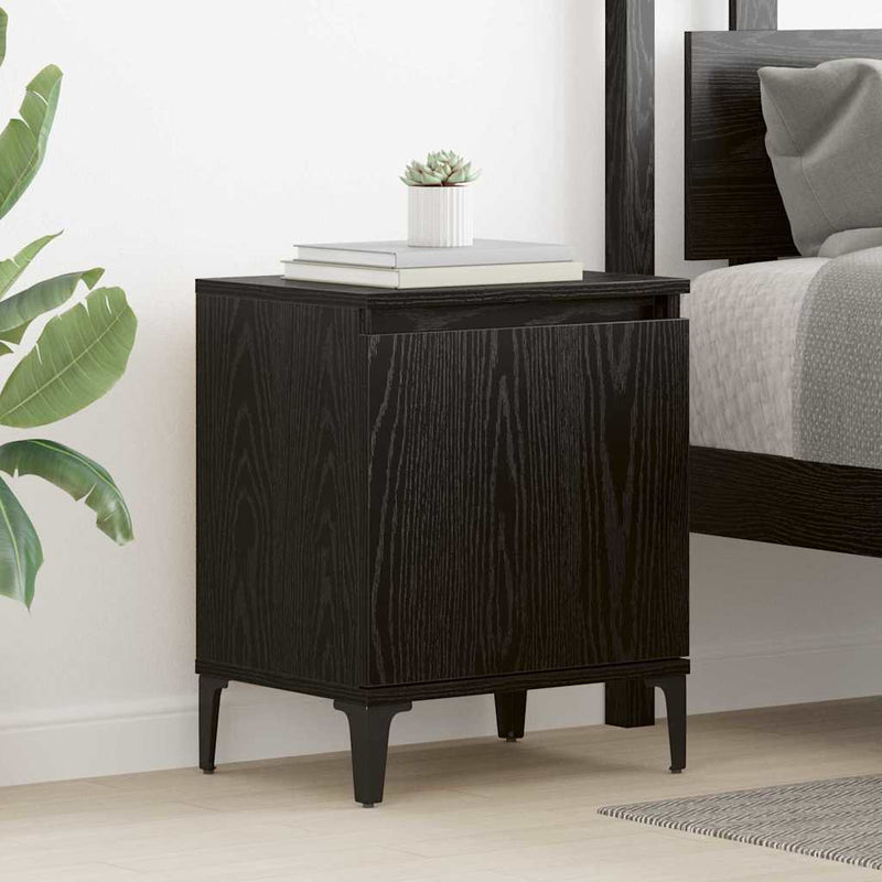 Dulap de noapte Stejar Negru 40 x 30 x 50 cm Lemn prelucrat