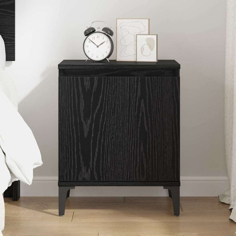 Dulap de noapte Stejar Negru 40 x 30 x 50 cm Lemn prelucrat