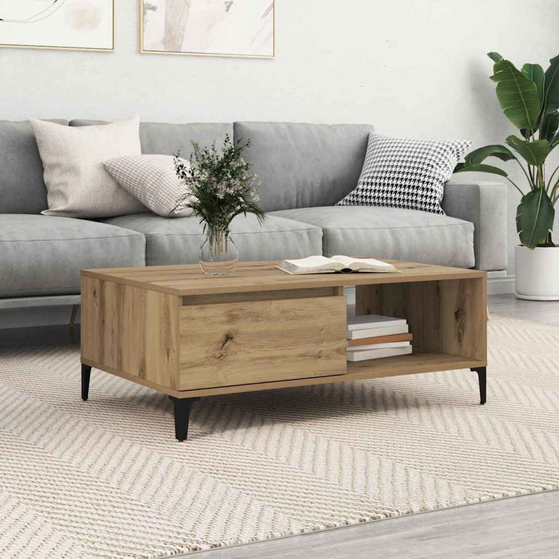 Masă de cafea stejar artizanal 90 x 60 x 35 cm Lemn prelucrat