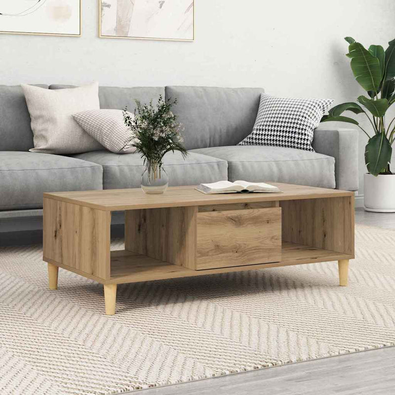 Masă de cafea Stejar Artizanal 102 x 55 x 35 cm Lemn prelucrat
