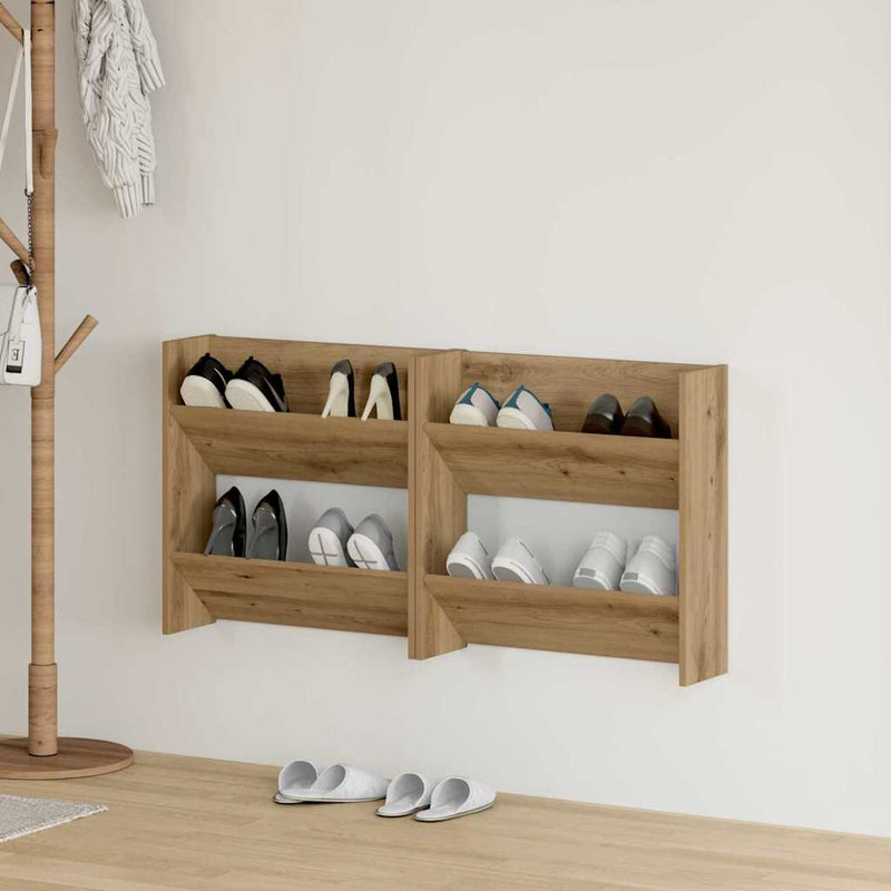 Dulap pentru pantofi 2 buc. 60 x 18 x 60 cm Lemn prelucrat