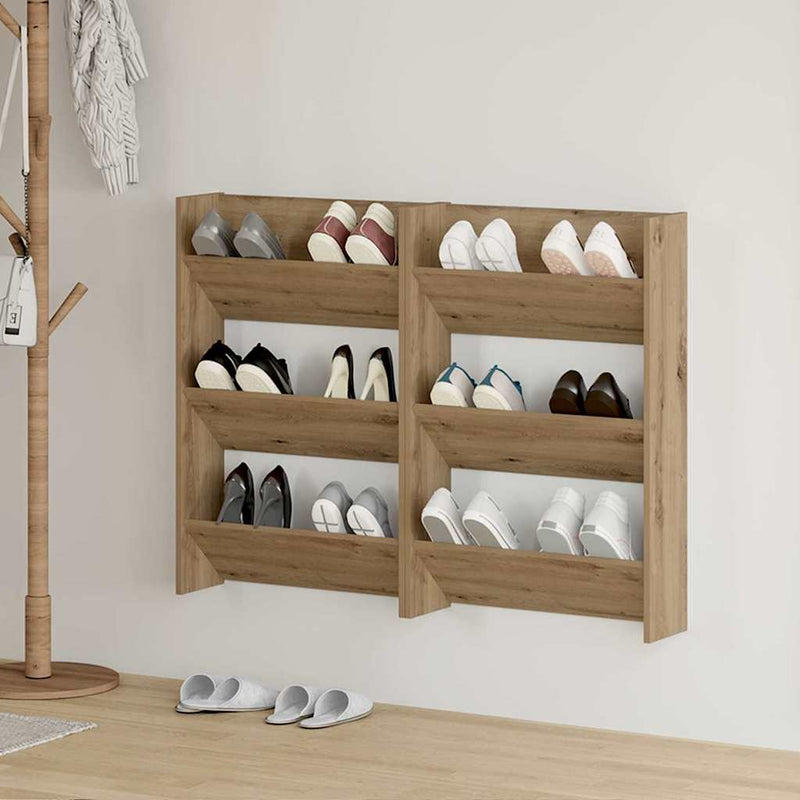 Dulap pentru pantofi 2 buc. 60 x 18 x 90 cm Lemn prelucrat