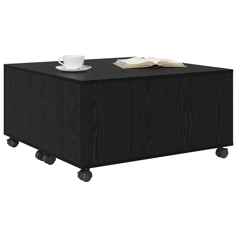 Masă de cafea Stejar Negru 75 x 75 x 38 cm Lemn prelucrat