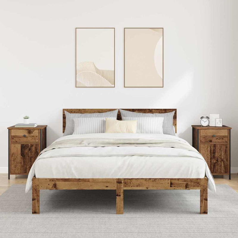 Dulap de noapte 2 buc. Lemn vechi 40 x 42 x 60 cm