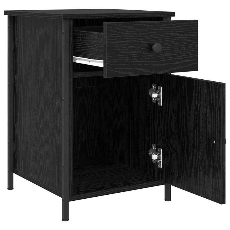 Dulap de noapte 2 buc. Stejar Negru 40 x 42 x 60 cm