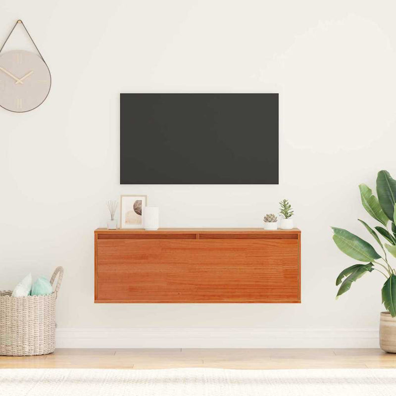 Dulap de perete cu raft cu ușă Maroniu cerat 100 x 30 x 35 cm