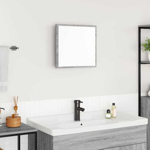 Oglindă de baie cu LED Gri Sonoma 40 x 37 x 8.5 cm