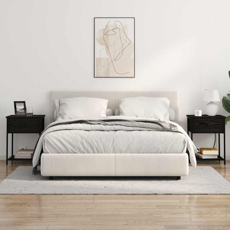 Dulap de noapte Stejar Negru 42 x 41 x 56 cm Lemn prelucrat