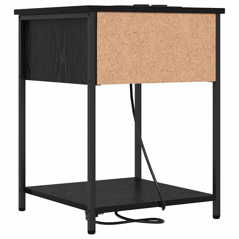 Dulap de noapte Stejar Negru 42 x 41 x 56 cm Lemn prelucrat