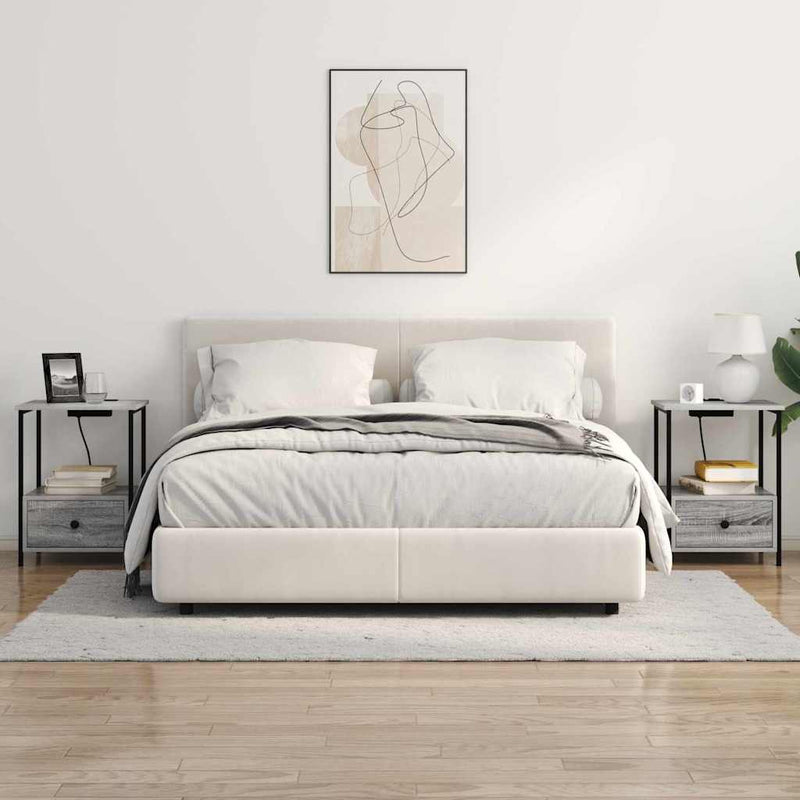 Dulap de noapte 2 buc. Gri Sonoma 42 x 41 x 56 cm