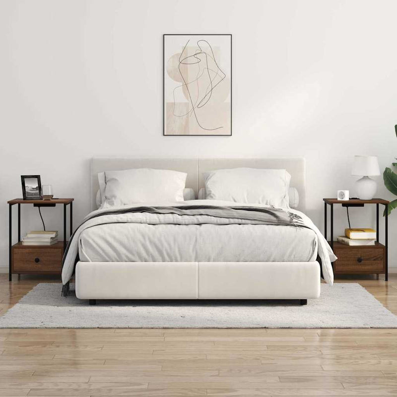 Dulap de noapte 2 buc. Stejar închis 42 x 41 x 56 cm