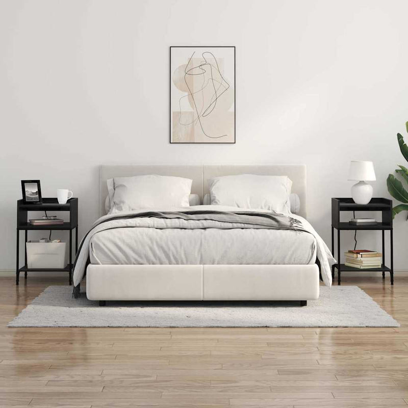 Dulap de noapte Stejar Negru 40 x 40 x 61 cm Lemn prelucrat