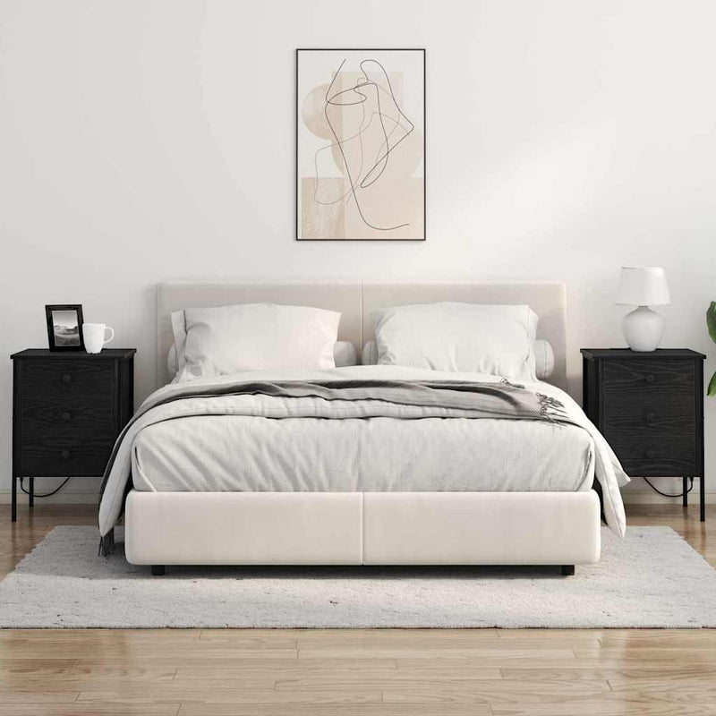 Dulap de noapte Stejar Negru 42 x 41 x 61 cm Lemn prelucrat