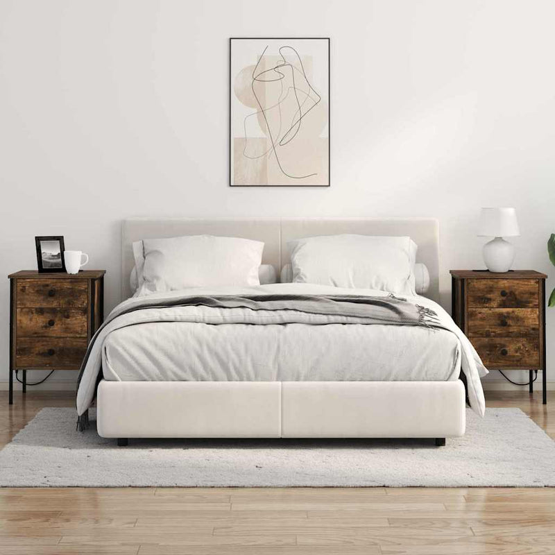 Dulap de noapte 2 buc. Stejar fumuriu 42 x 41 x 61 cm