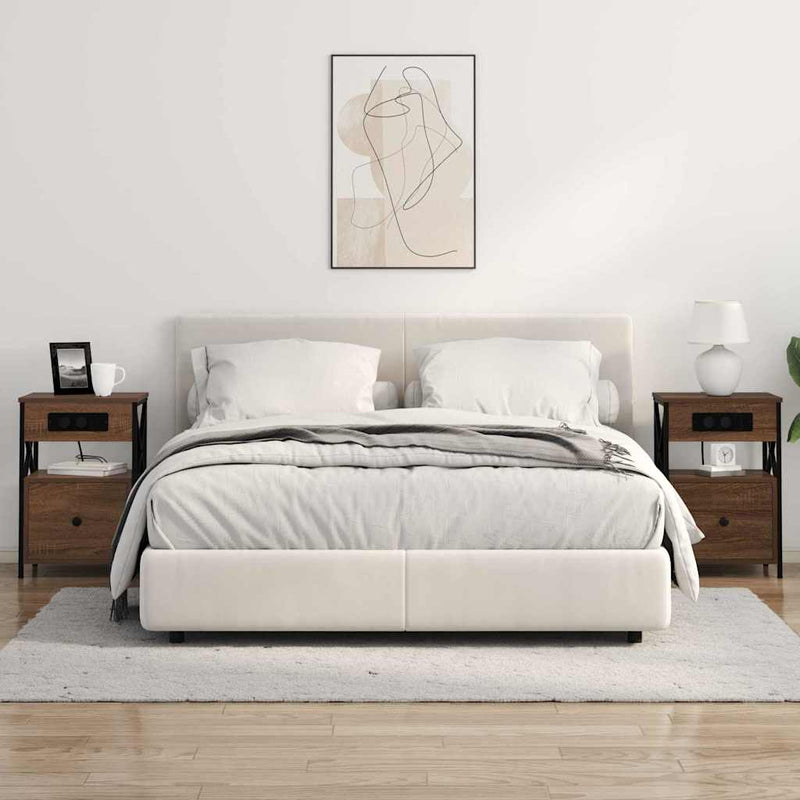 Dulap de noapte 2 buc. Stejar închis 40 x 31 x 60 cm