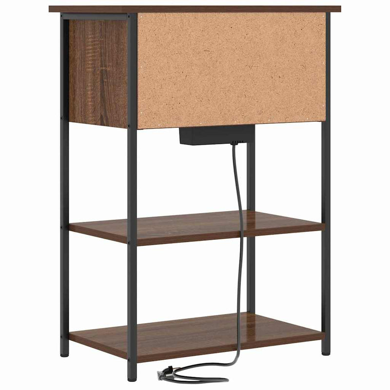 Dulap de noapte Stejar închis 55 x 31 x 76 cm Lemn prelucrat