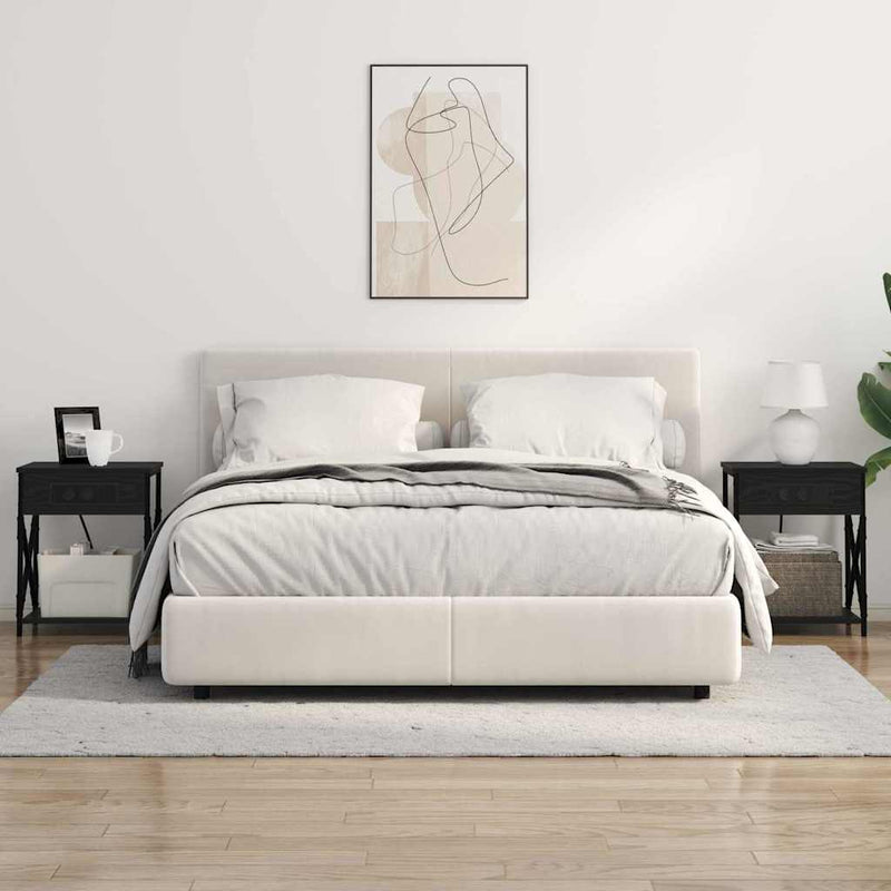 Dulap de noapte Stejar Negru 41 x 31 x 51 cm Lemn prelucrat