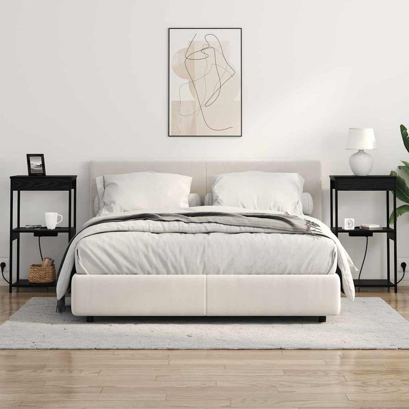 Dulap de noapte Stejar Negru 41 x 31 x 76 cm Lemn prelucrat
