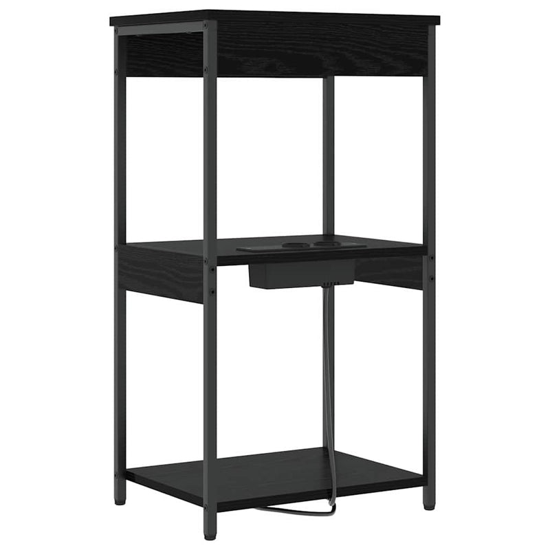 Dulap de noapte Stejar Negru 41 x 31 x 76 cm Lemn prelucrat