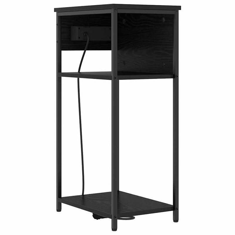 Dulap de noapte Stejar Negru 41 x 28 x 76 cm Lemn prelucrat