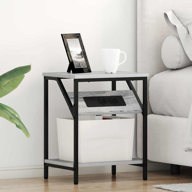 Dulap de noapte Gri Sonoma 38 x 30 x 48 cm Lemn prelucrat