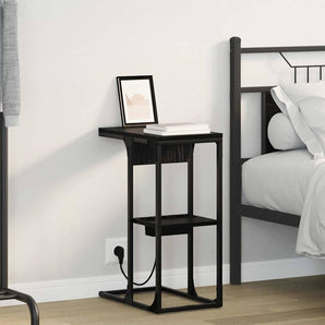 Dulap de noapte Stejar Negru 41,5 x 26 x 60,5 cm Lemn prelucrat