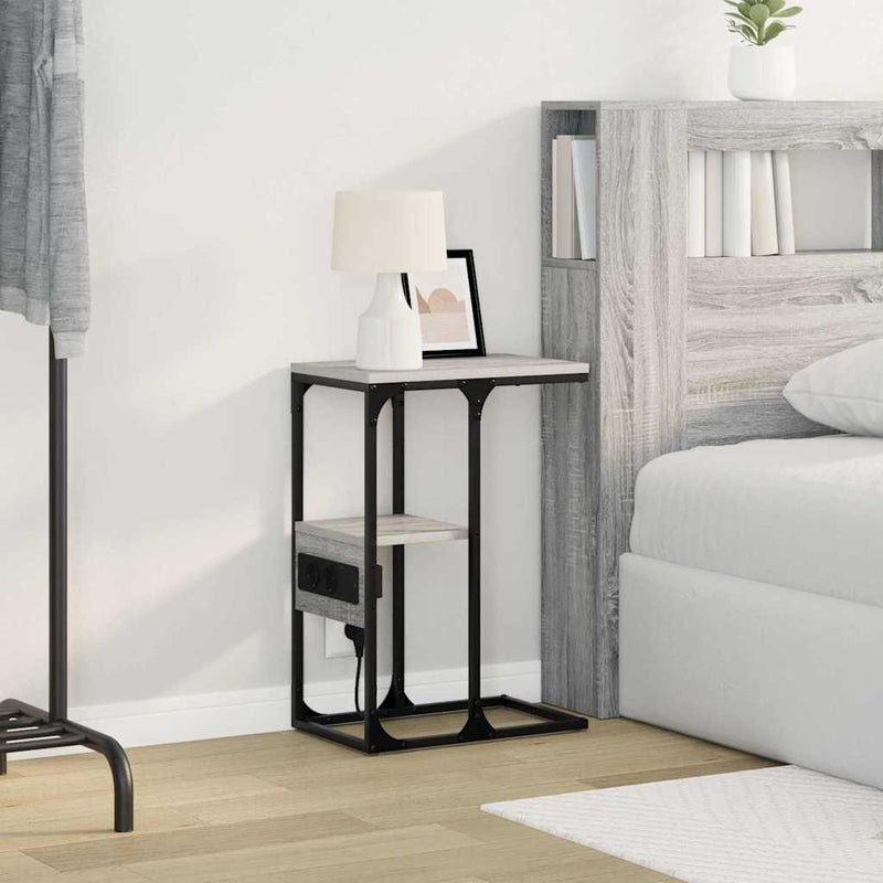 Dulap de noapte Gri Sonoma 41,5 x 26 x 60,5 cm Lemn prelucrat