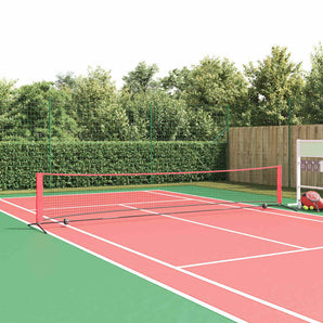 Rețea de tenis Negru și roșu 494,5 x 90 x 87 cm Poliester