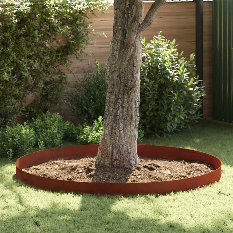 Margine pentru gazon 4 buc. 450 x 25 cm Ruginit
