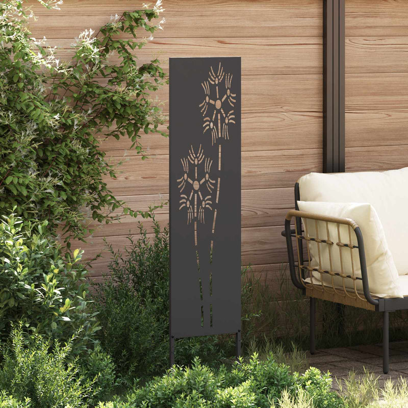 Ecran de intimitate pentru grădină Traforaj Negru 32 x 140 cm