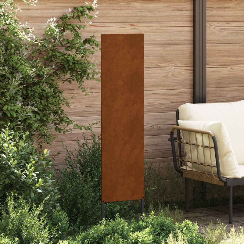 Ecran de intimitate pentru grădină Traforaj Ruginit 32 x 140 cm