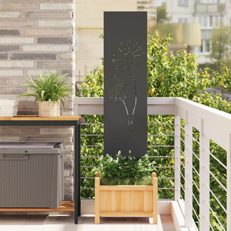 Ecran de intimitate pentru grădină Traforaj Negru 32 x 140 cm