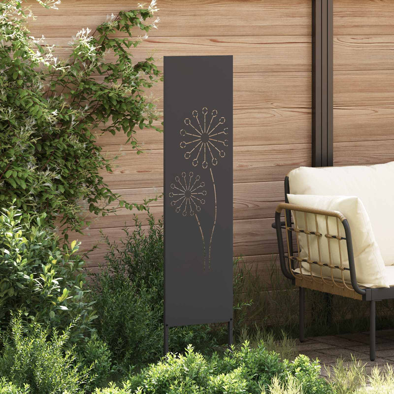 Ecran de intimitate pentru grădină Traforaj Negru 32 x 140 cm
