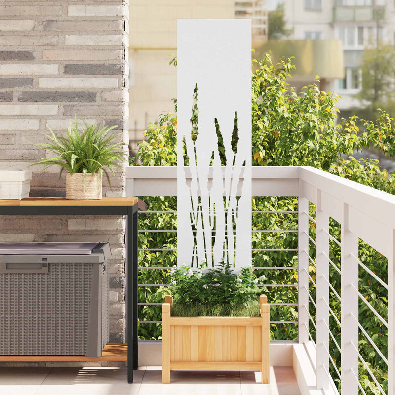 Ecran de intimitate pentru grădină Traforaj Alb 32 x 140 cm