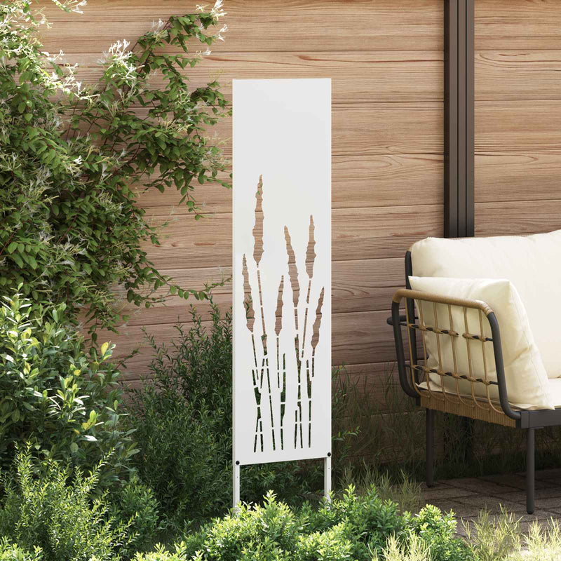 Ecran de intimitate pentru grădină Traforaj Alb 32 x 140 cm
