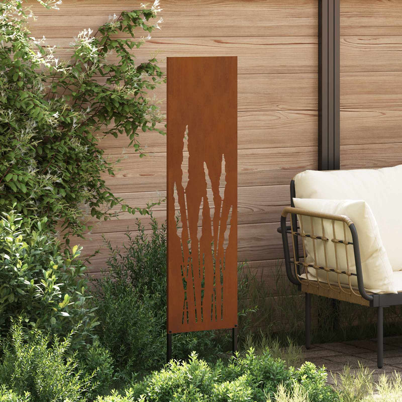 Ecran de intimitate pentru grădină Traforaj Ruginit 32 x 140 cm