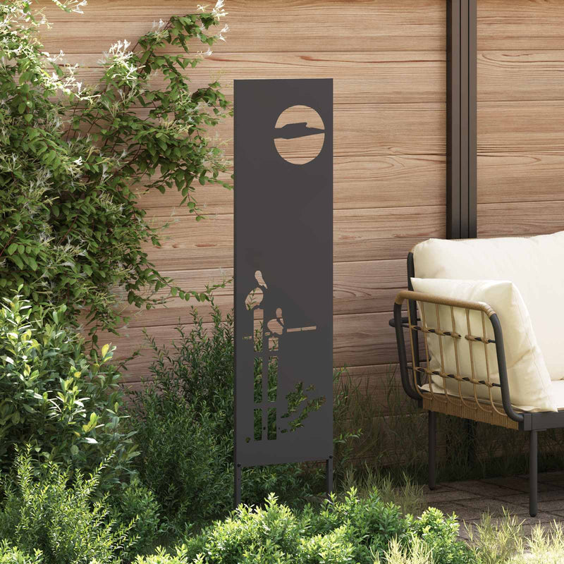 Ecran de intimitate pentru grădină Traforaj Negru 32 x 140 cm