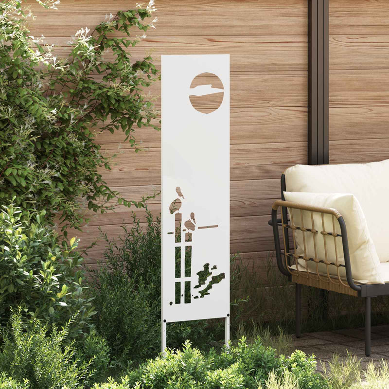 Ecran de intimitate pentru grădină Traforaj Alb 32 x 140 cm