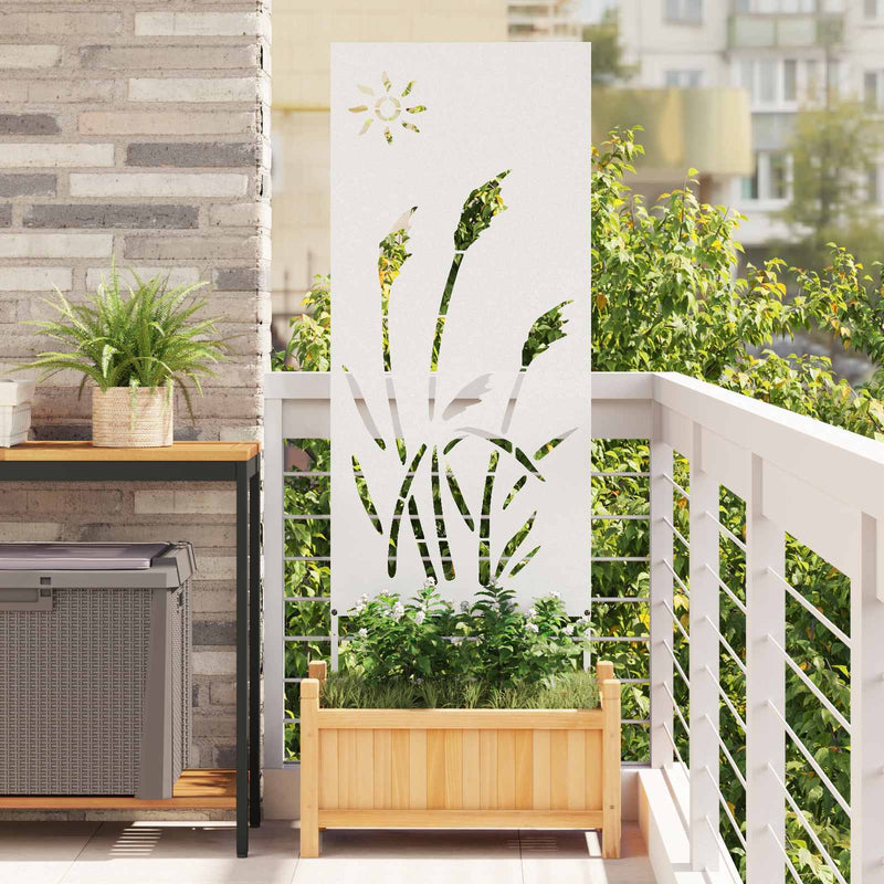 Ecran de intimitate pentru grădină Traforaj Alb 50 x 140 cm