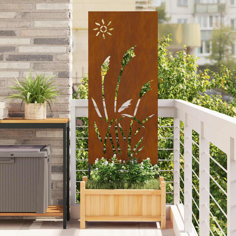 Ecran de intimitate pentru grădină Traforaj Ruginit 50 x 140 cm