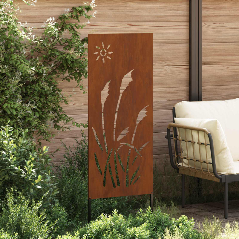 Ecran de intimitate pentru grădină Traforaj Ruginit 50 x 140 cm